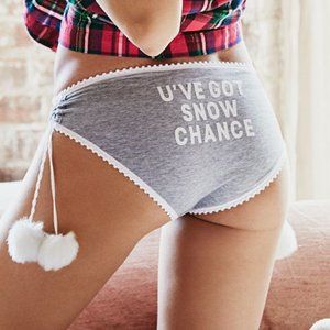 Victoria’s Secret Pom-Pom Snow Chance Hiphugger Panty Small